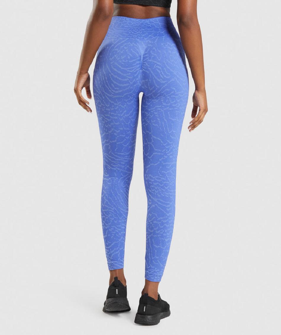 Leggins Gymshark Adapt Animal Seamless Mujer Azules | CO 2950PJJ